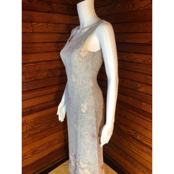 Silk Dress, Silk Maxi Dress, Hawaiian Dress, Silk Slip, Silk Chiffon, Silk Slip - Picture 6 of 9